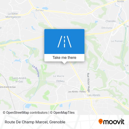 Route De Champ Marcel map