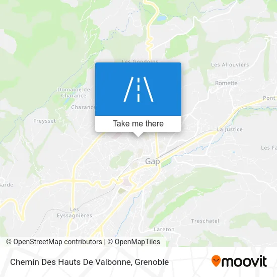 Chemin Des Hauts De Valbonne map
