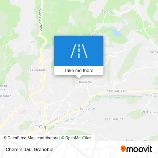 Chemin Jau map
