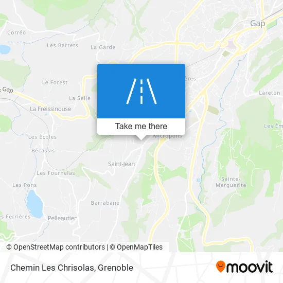 Chemin Les Chrisolas map