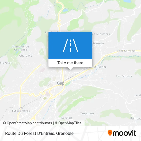 Route Du Forest D'Entrais map