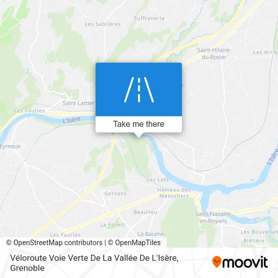 Véloroute Voie Verte De La Vallée De L'Isère map