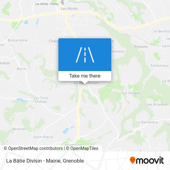 La Bâtie Divisin - Mairie map