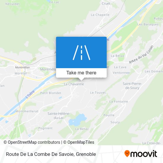 Route De La Combe De Savoie map