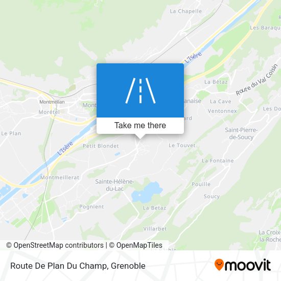 Route De Plan Du Champ map