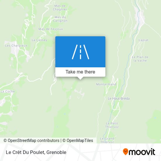 Le Crêt Du Poulet map