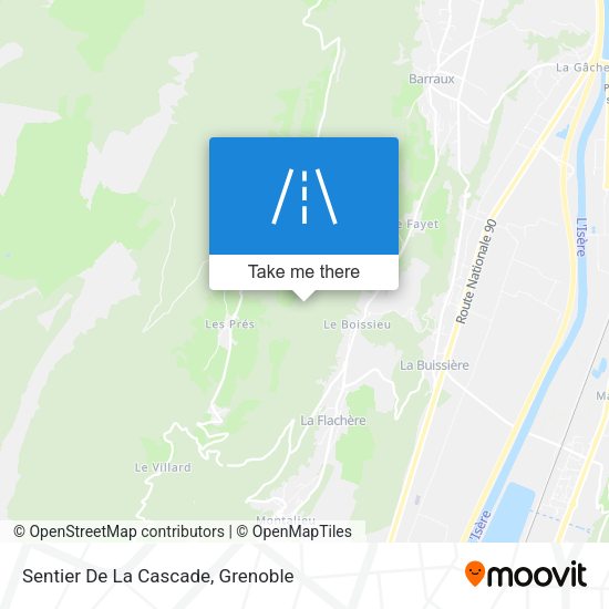 Sentier De La Cascade map
