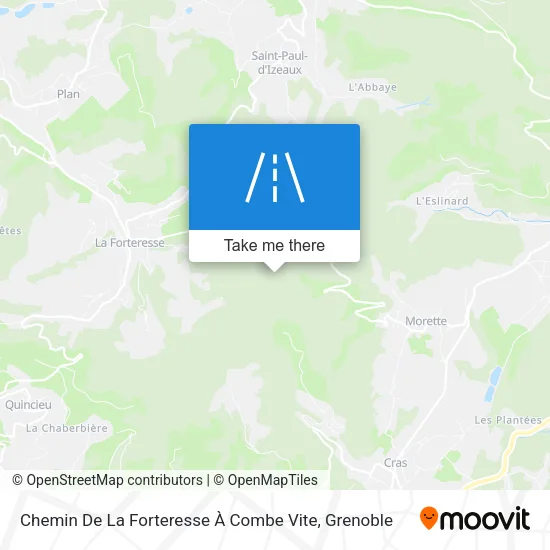 Chemin De La Forteresse À Combe Vite map