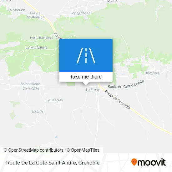 Route De La Côte Saint-André map