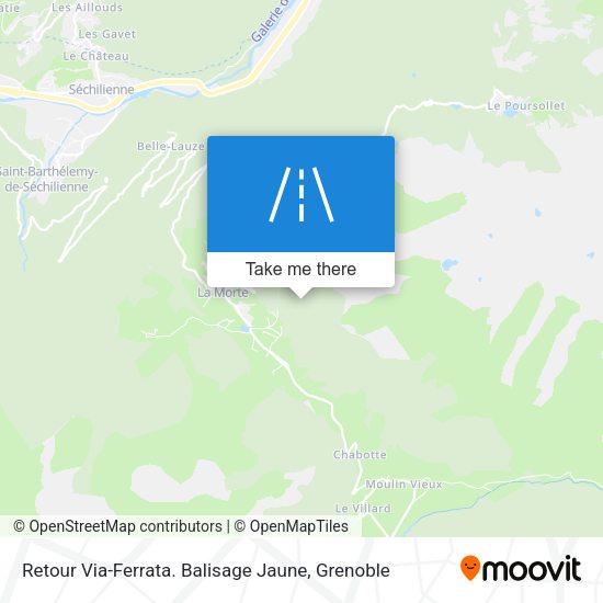Retour Via-Ferrata. Balisage Jaune map