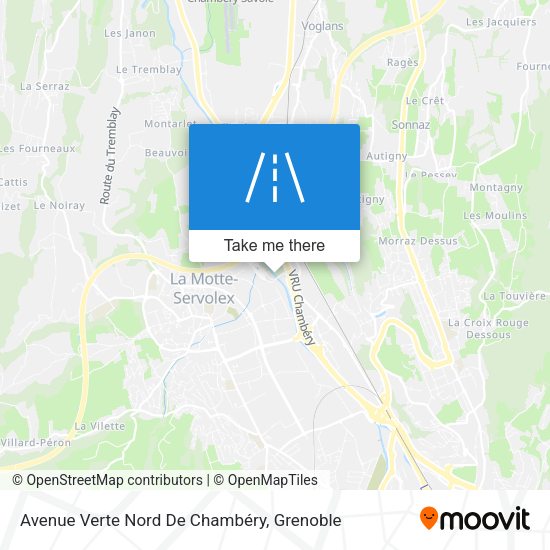 Avenue Verte Nord De Chambéry map