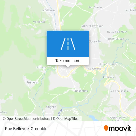 Rue Bellevue map