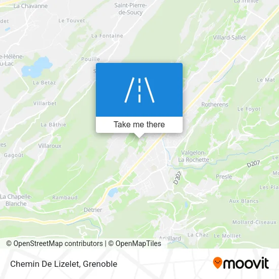 Chemin De Lizelet map
