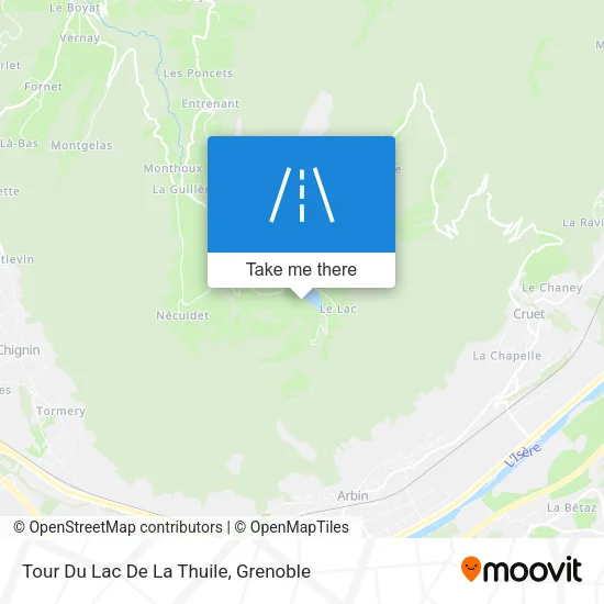 Tour Du Lac De La Thuile map