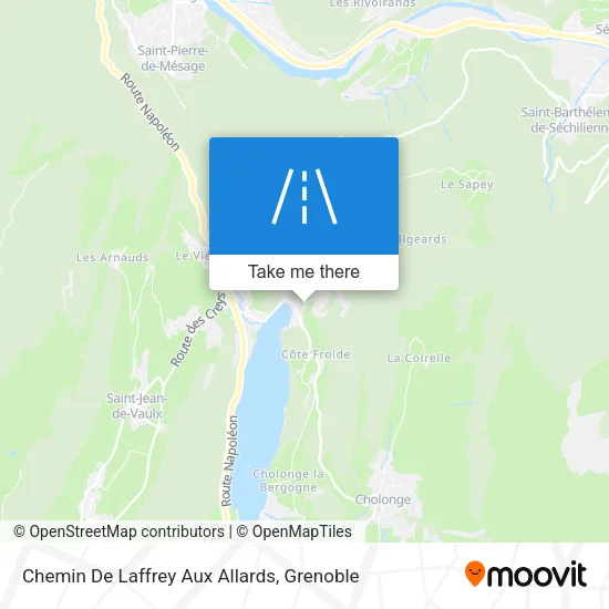 Chemin De Laffrey Aux Allards map