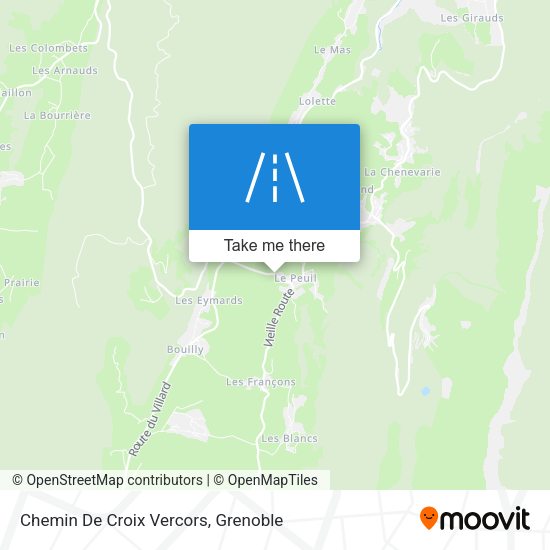 Chemin De Croix Vercors map