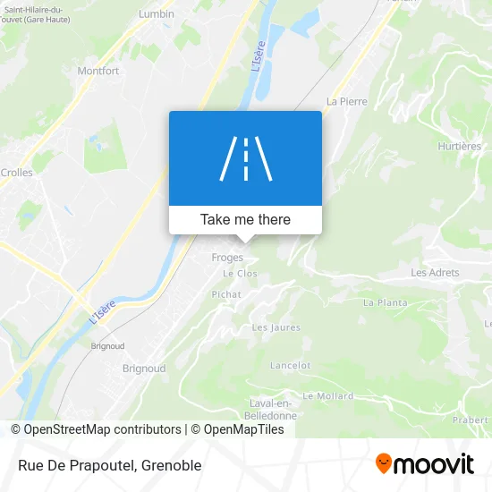 Rue De Prapoutel map