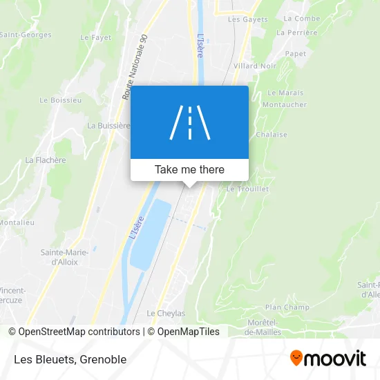 Les Bleuets map