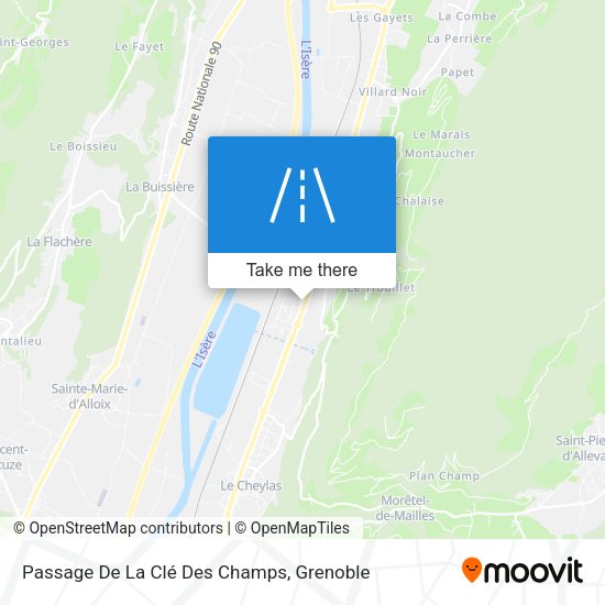 Passage De La Clé Des Champs map
