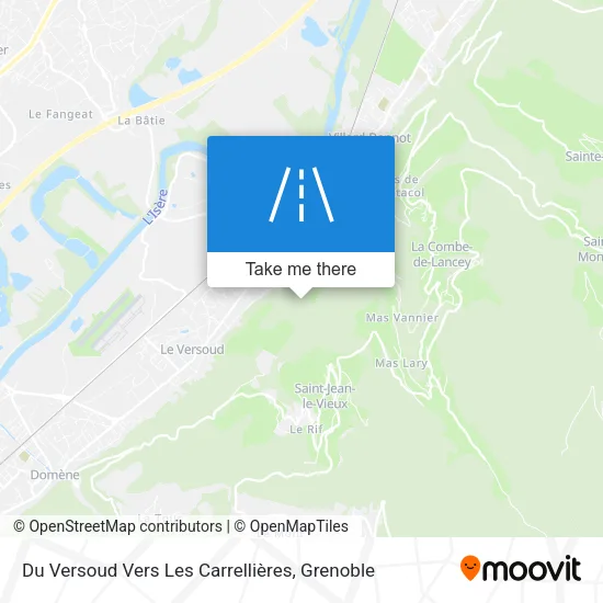 Du Versoud Vers Les Carrellières map