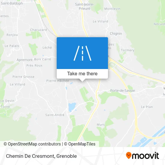 Chemin De Cresmont map