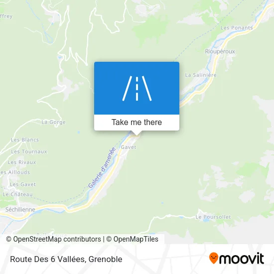 Route Des 6 Vallées map