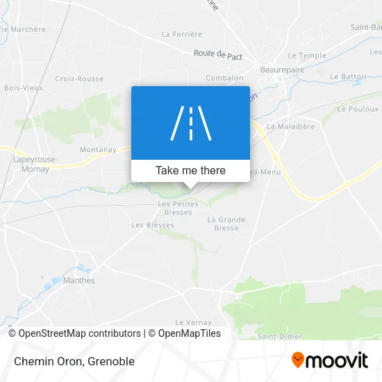 Chemin Oron map