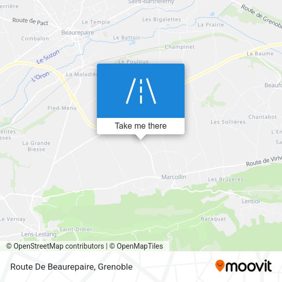 Route De Beaurepaire map