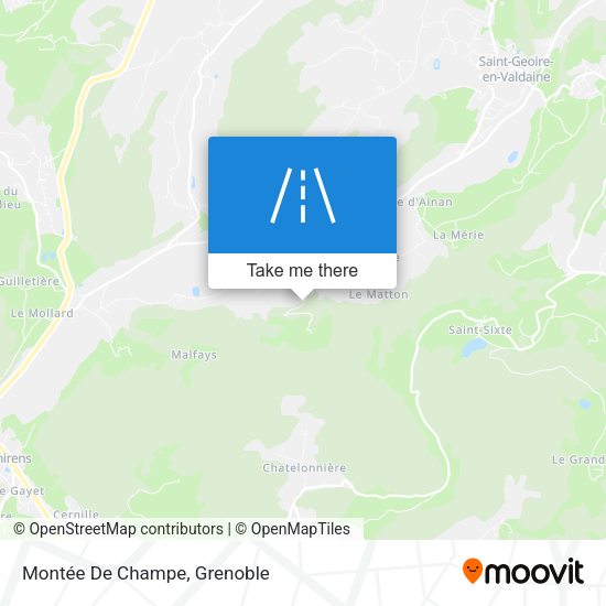 Montée De Champe map