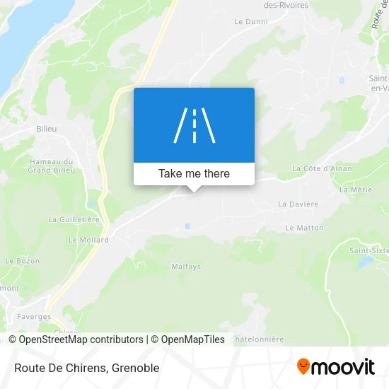 Route De Chirens map