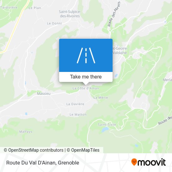 Route Du Val D'Ainan map