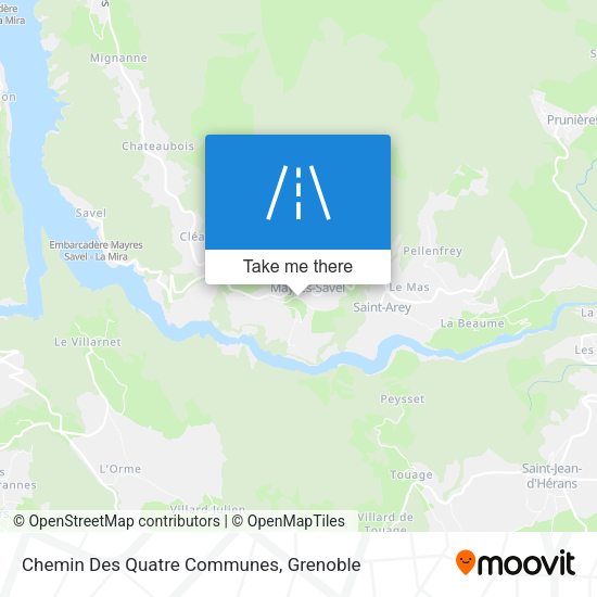 Chemin Des Quatre Communes map