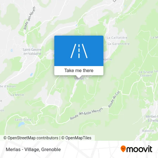 Merlas - Village map