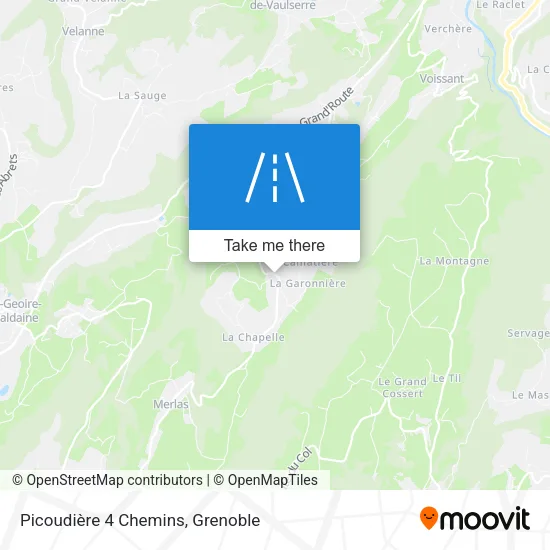 Picoudière 4 Chemins map