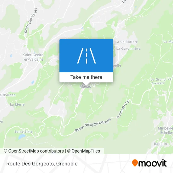 Route Des Gorgeots map