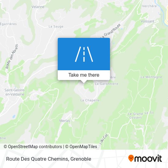 Route Des Quatre Chemins map