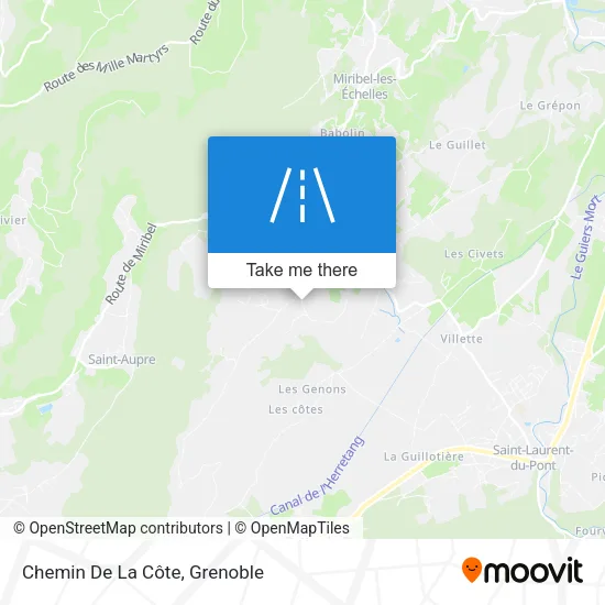 Chemin De La Côte map