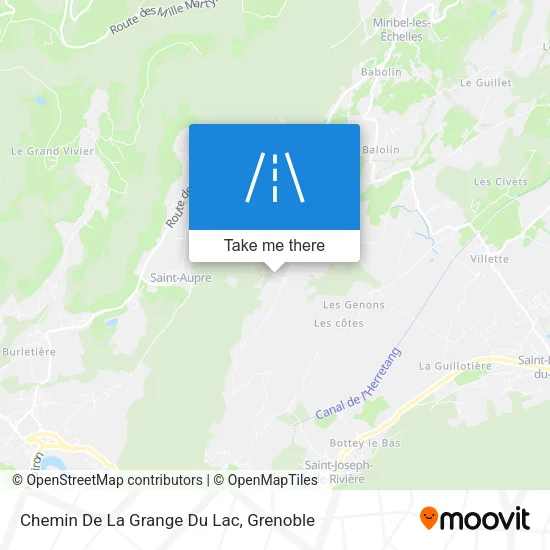 Chemin De La Grange Du Lac map