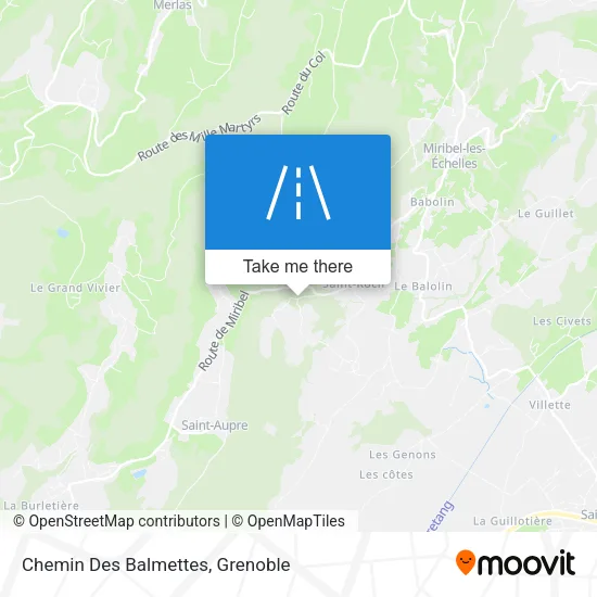 Chemin Des Balmettes map
