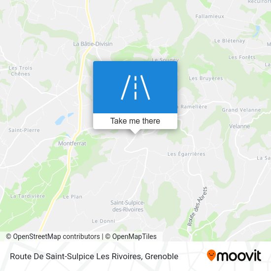 Route De Saint-Sulpice Les Rivoires map
