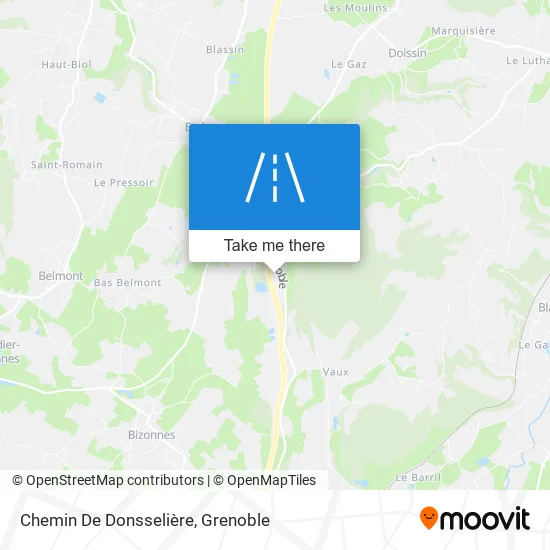 Chemin De Donsselière map