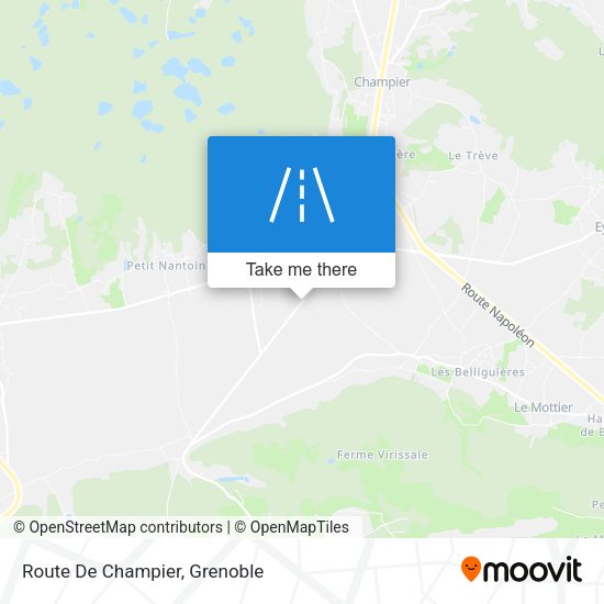 Route De Champier map