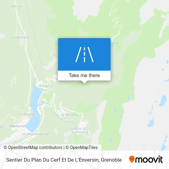 Sentier Du Plan Du Cerf Et De L'Enversin map