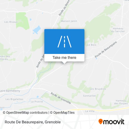 Route De Beaurepaire map