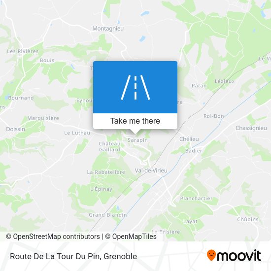Route De La Tour Du Pin map