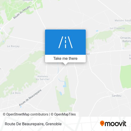 Route De Beaurepaire map