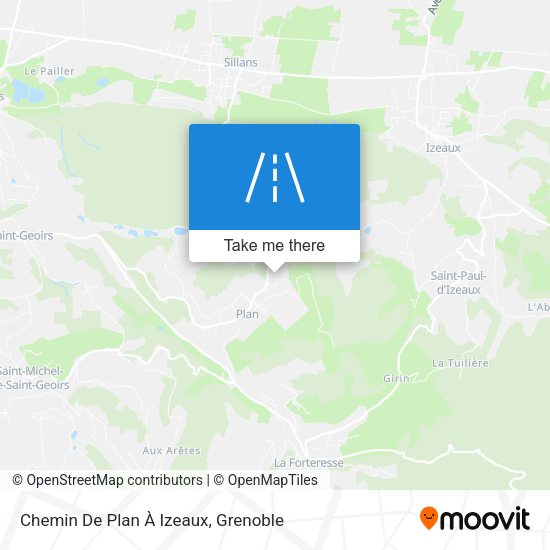 Chemin De Plan À Izeaux map