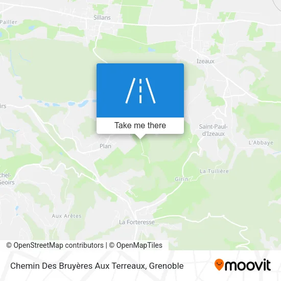 Chemin Des Bruyères Aux Terreaux map