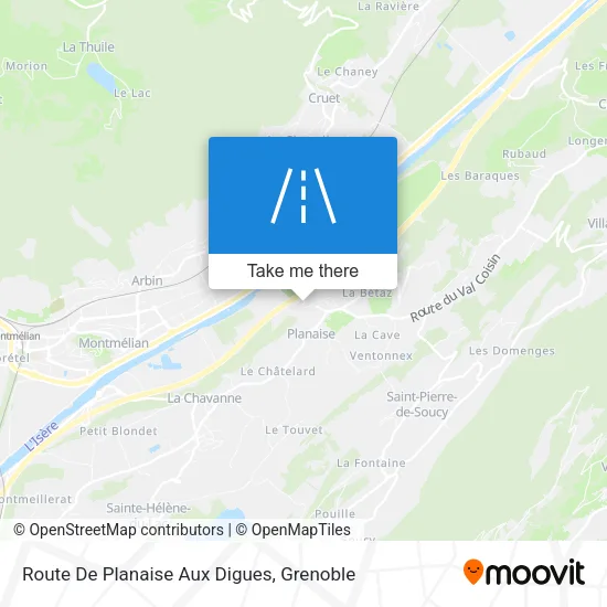 Route De Planaise Aux Digues map