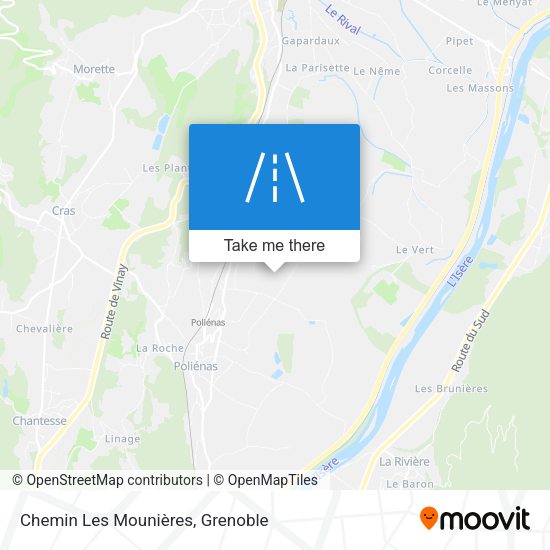 Chemin Les Mounières map